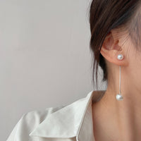MY38152珍珠流蘇顯臉瘦女耳飾品
