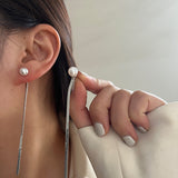 MY34089百搭珍珠耳環潮復古超閃小眾設計感氣質耳飾女