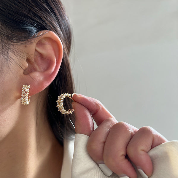 MY36429韓國高級感珍珠耳環女銀針網紅耳環
