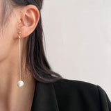 MY38370長版珍珠流蘇耳環高級優雅氣質款式
