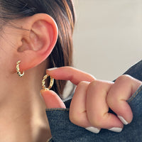 MY30017耳圈耳骨釘秋冬耳環女圈耳環冷淡風養耳洞耳飾