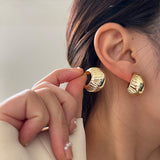 MY38863牛角紋C型耳環龐克氣質款耳飾
