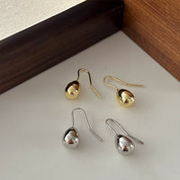 MY30005歐美簡約耳環女小眾設計k金色冷淡風金屬感鉤耳環