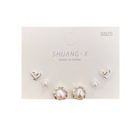SX01770約不規則珍珠耳環組女勤精緻耳飾