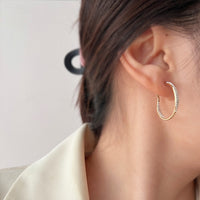 MY30691小珍珠誇張時尚圓耳環