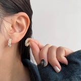 MY33870法式復古c型珍珠耳環