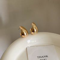 MY38145黃銅通體設計感半圓金屬耳環