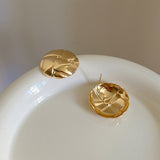 MY38411歐美誇張金色圓形奢氣質耳環