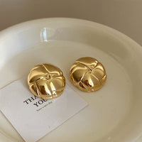 MY38411歐美誇張金色圓形奢氣質耳環