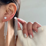 MY36133秋冬珍珠流蘇氣質設計耳環品