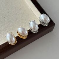 MY38839珍珠耳環雙面復古耳環高級感氣質耳扣女純銀