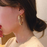 歐美金屬C型耳圈潮女簡約時尚耳環耳飾HE3449