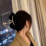 HH422韓國個性設計竹節時尚抓夾ins潮頂夾網紅簡約髮夾頂夾後腦勺髮飾