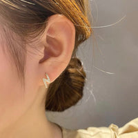 MY34873-輕奢高級感鑲鑽耳扣2021年新款潮韓國氣質網紅耳釘女時尚百搭耳飾