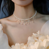 奢華樣式珍珠項鍊女級感鎖骨鏈百搭女MY35711