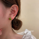 韓國時尚簡約個性潮耳環幾何方形小巧耳釘質設計感耳飾女HE5274