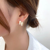 MY33009-日韓時尚S925銀針高級感輕奢小眾秀氣耳飾2021年新款潮耳飾
