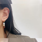 MY35358 小眾設計圓球木質耳環女韓國復古個性簡約百搭氣質時尚耳扣耳飾