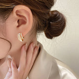 MY34848高級感輕奢耳環女韓國網紅氣質港風復古設計感潮小眾新款耳飾