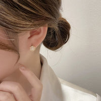 MY35183韓國小眾設計感秋冬雪花輕奢高級感耳環2021年新款網紅耳圈女