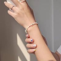 甜酷風珍珠手女氣質夏季輕奢高級精緻ins潮彩色系手鍊MY35676