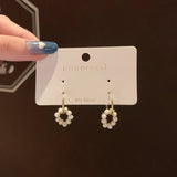 MY32344-韓國簡約復古珍珠耳環925銀針時尚潮流個性氣質冷淡風耳飾
