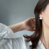 MY32953-ins時尚博主同款925銀針小清新耳釘女簡約氣質百搭款女耳飾品