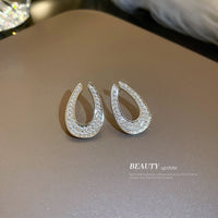 HE5141銀針珍珠幾何耳環設計感時尚復古氣質耳釘簡約法式個性輕奢耳飾女