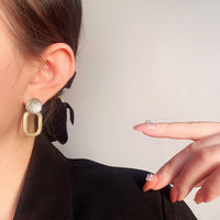 MY32238法式小眾設計感高級冷性風耳墜方形耳釘獨特氣質輕奢耳飾