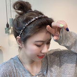 MY30542-韓國復古豹紋帶齒碎發發卡髮箍女洗臉防滑壓發頭箍頭飾
