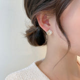 MY34832-925銀針高級感耳環女2021年新款潮簡約女小巧冷淡風氣質耳釘