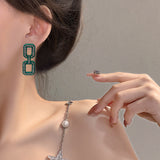 MY35170-蝴蝶結耳環女2021年新款潮小眾設計輕奢高級感復古滿鑽耳釘