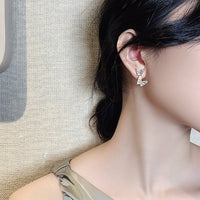 MY31177-耳釘女2021年新款潮韓國氣質網紅小眾耳環蝴蝶高級感法式耳飾