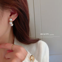 HE5270-925銀針珍珠耳環韓國東大門簡約小眾耳墜ins網紅風氣質百搭耳飾女