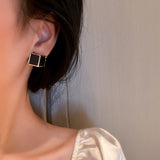 MY34331-精緻小眾設計立體方塊耳釘2021年新款潮簡約冷淡風耳飾ins風耳環