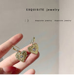 MY32131秋冬韓國銀針耳環2設計感愛心鑲鑽高級感大氣網紅耳釘