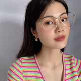 MY34193-韓版時尚幾何型耳釘精緻小巧耳環2021新款簡約冷淡風耳飾女