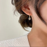 MY33999小眾設計高級感耳環輕奢浪漫簡約INS八芒星耳環星星元素鋯石耳環
