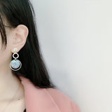 MY34195-韓國圓圈耳環女氣質高級感百搭出勤耳釘女2021年新款設計感