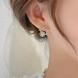 MY31714-日韓時尚五角星耳環氣質女網紅韓國耳釘925銀針2021年新款耳飾