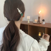珍珠鑲鑽幾何花朵髮夾波側邊夾鴨嘴夾時尚個性髮飾女HH2057