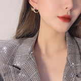 MY31976-金色復古鏤空蝴蝶耳環韓國氣質網紅2021年新款潮個性耳飾氣質耳釘