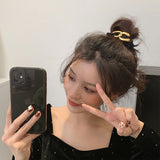 MY30874韓國極簡金屬髮圈韓國東大門日常氣質出勤頭飾