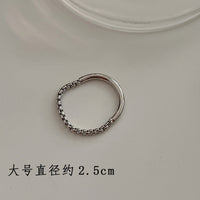 MY31088鏈條素圈戒指女ins潮小眾設計感食指指環簡約個性冷淡風