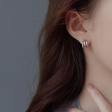 MY31946-s925銀針耳環女韓國氣質網紅耳釘2021年新款潮耳墜小眾高級感耳飾