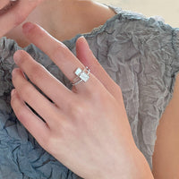 MY34228食指戒指女設計小眾高級感輕奢精緻獨特ins冷淡風網紅疊戴指環潮