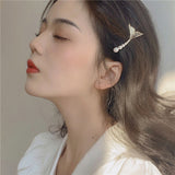 MY34137-韓式網紅髮夾時尚氣質魚尾髮夾頭飾森系簡約百搭劉海夾邊夾髮飾女