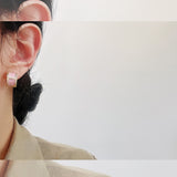 MY30413韓版新款幾何形時尚微鑲水鑽小蠻腰桶珠大孔轉運珠氣質耳扣
